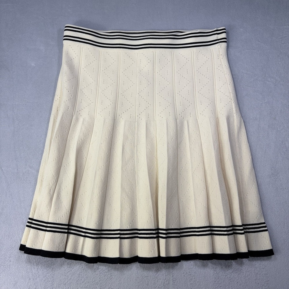 House of Harlow 1960 Pleated‎ Tennis Skirt Women's Size Small Cream Color